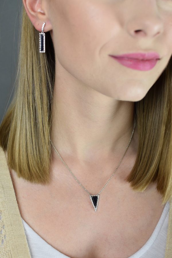 Blue Sand Stone Arrow Necklace - Image 2