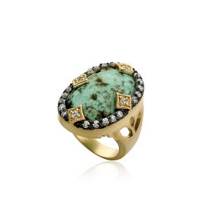 Ornate African Turquoise Ring