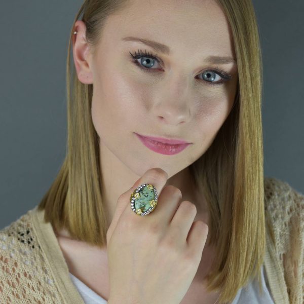 Ornate African Turquoise Ring - Image 2