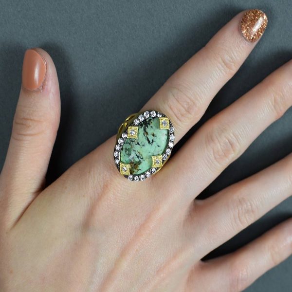 Ornate African Turquoise Ring - Image 3