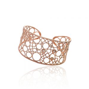Bubble Rose Cuff Bangle