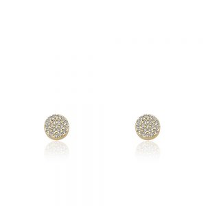 Pave Circle Earring